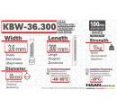 Кабелни връзки HAAN KBW-36.300 бели (100бр./1пакет) thumb image