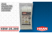 additional module Кабелни връзки HAAN KBW-25.200 бели (100бр./1пакет)